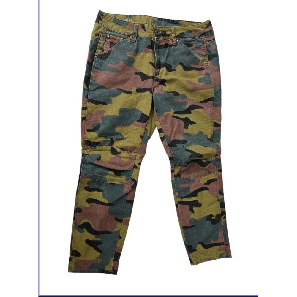 G-Star Raw 5622 3D Camouflage Trousers W25 L28 Mid Rise‎ Boyfriend Fit Army